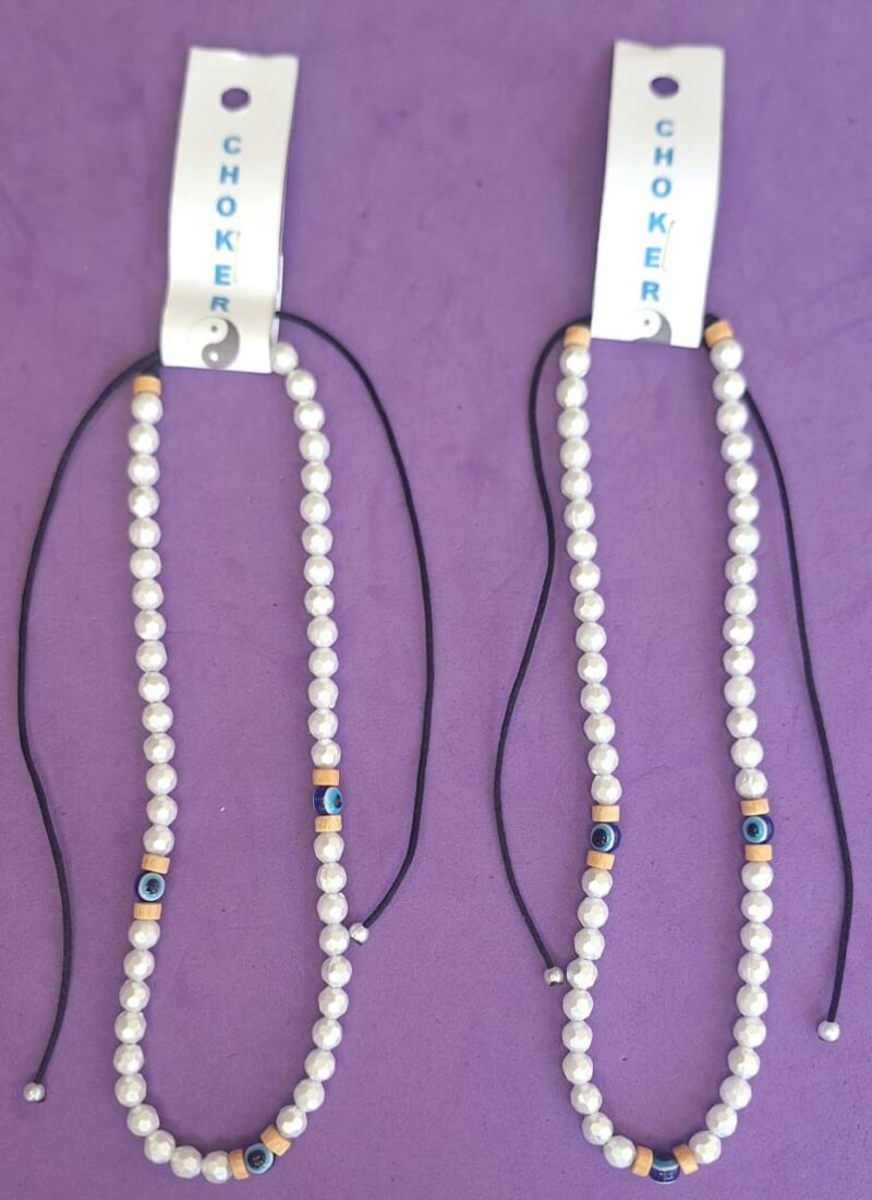 Collar Choker de perla c/ojo Turco