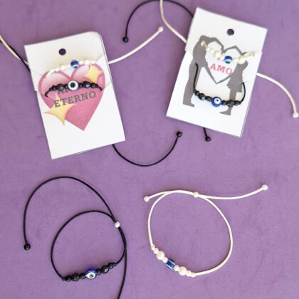 Pulseras para compartir c/ojo Turco x par