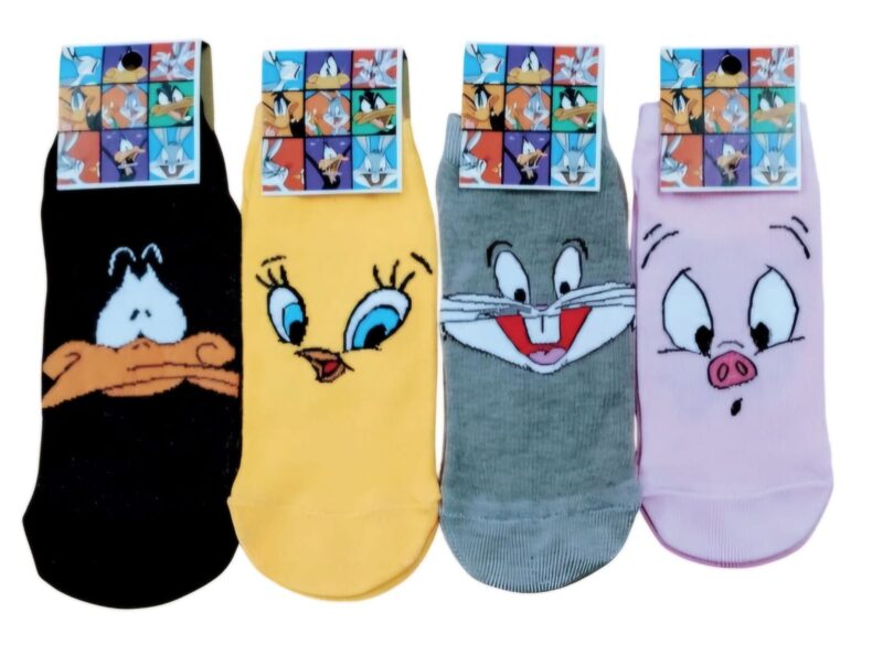 Soquetes c/diseño "Looney Tunes" x12 - Imagen 2