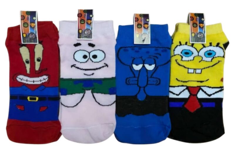 Soquetes c/diseño "Bob Esponja" x12 - Imagen 3