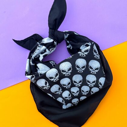 Pañuelo bandana 60x60cm "Calaveras degradé"