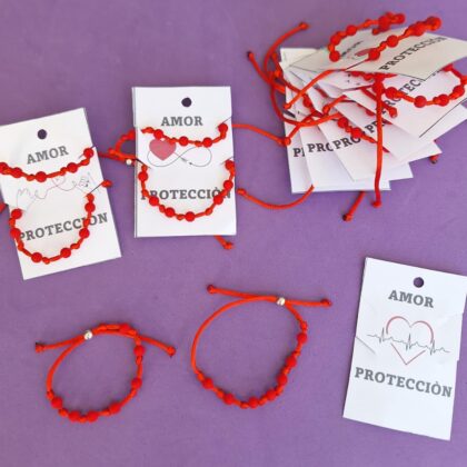 Pulseras de cordón "Amor y Protección" x par