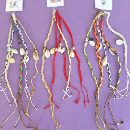 Tobillera Macramé c/Buzios x5