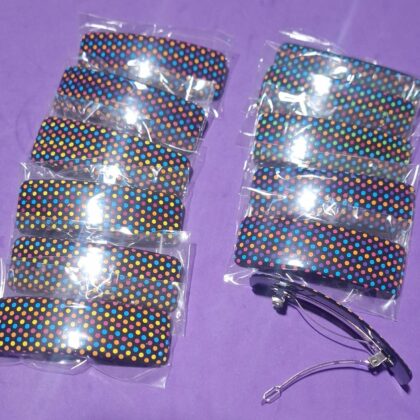 Hebillas francesas con lunares x12