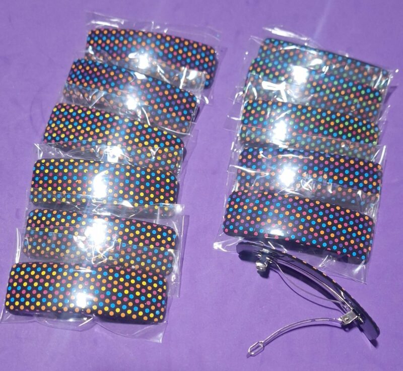 Hebillas francesas con lunares x12