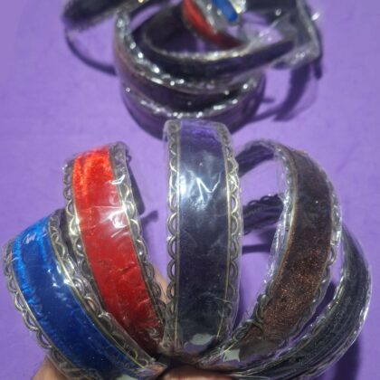 Vincha con bordes de relieve gamuzada x12